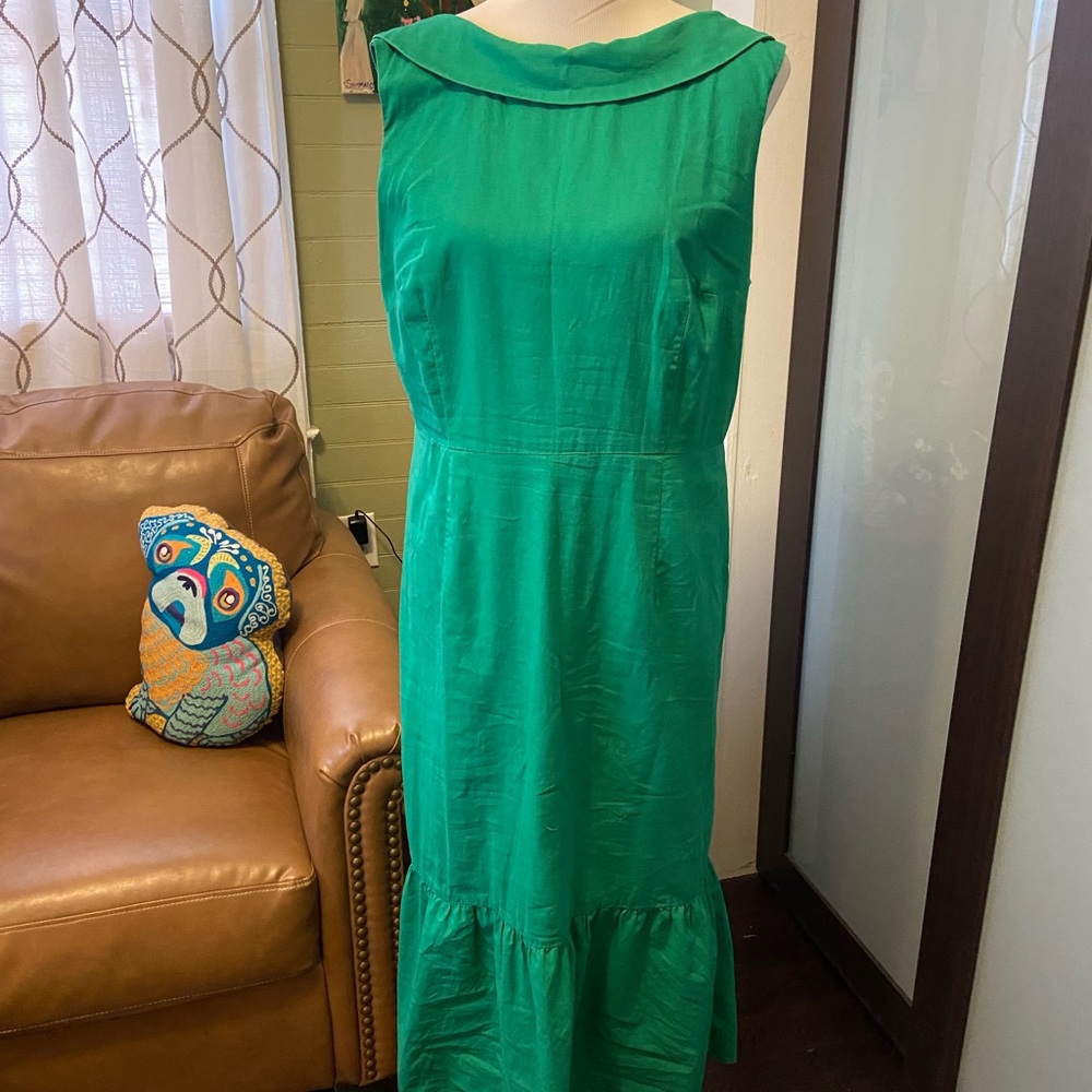 Boden Green Midi Dress